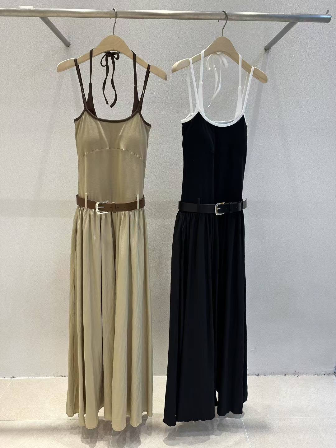 PS107 Coastal Line Dress(w/ belt)