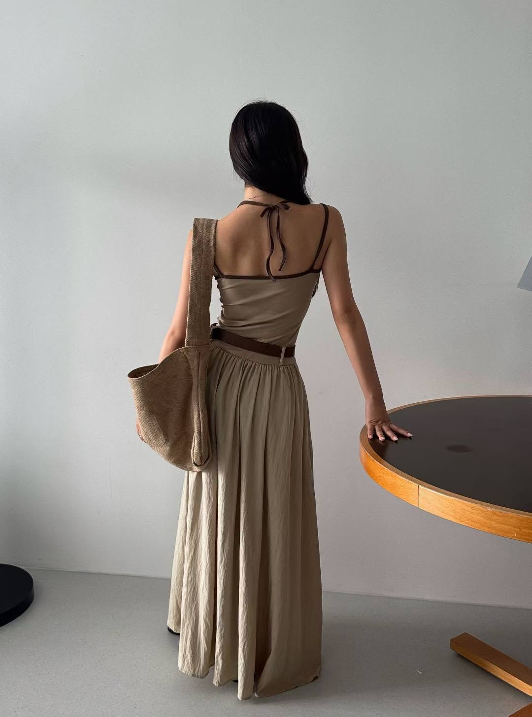 PS107 Coastal Line Dress(w/ belt)