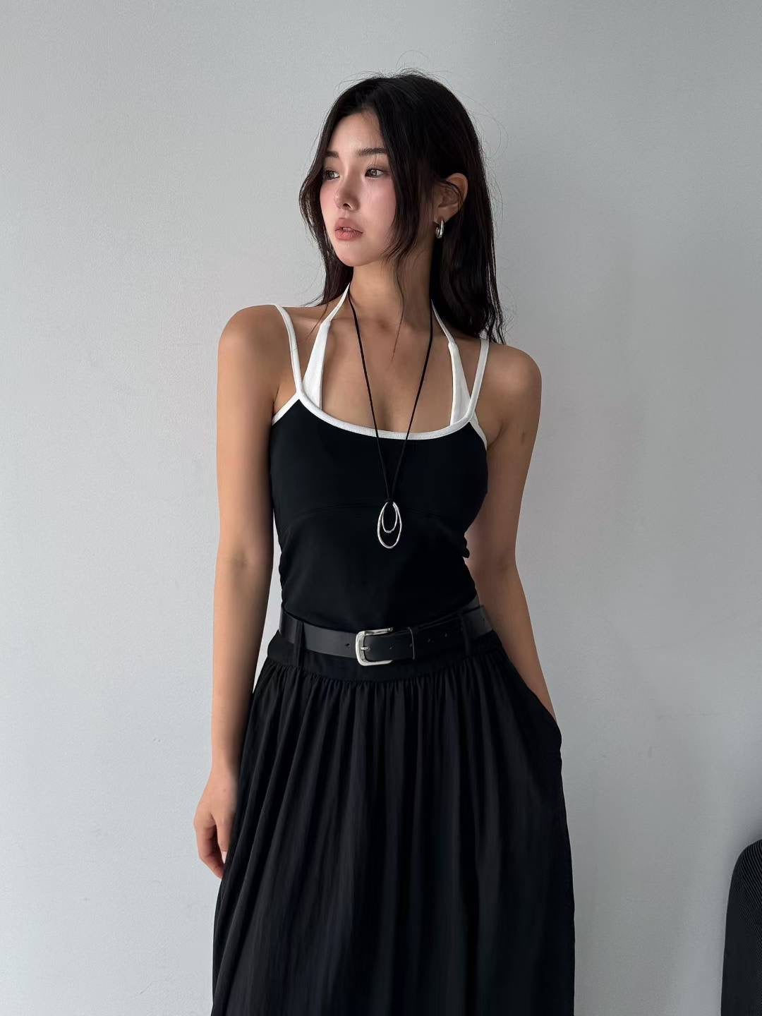 PS107 Coastal Line Dress(w/ belt)