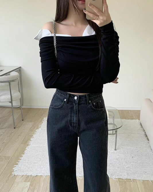 T130 Elegant Embrace Top