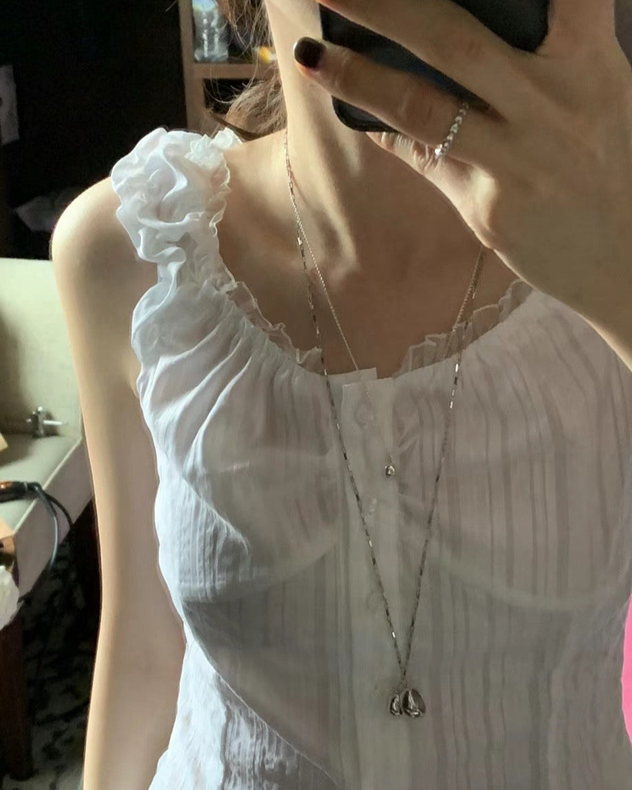 T103 Ruffles Strap Tank