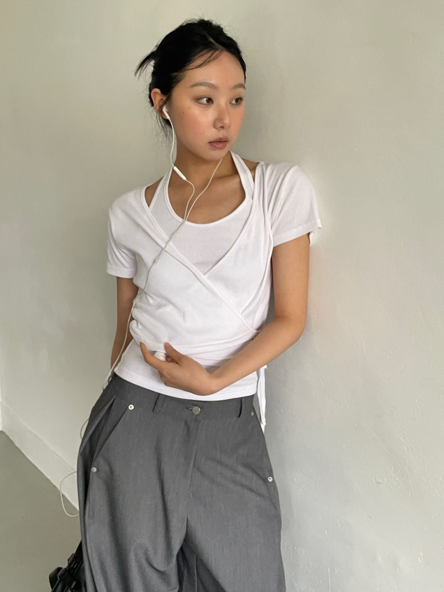 T197 Layers Wrap Tee