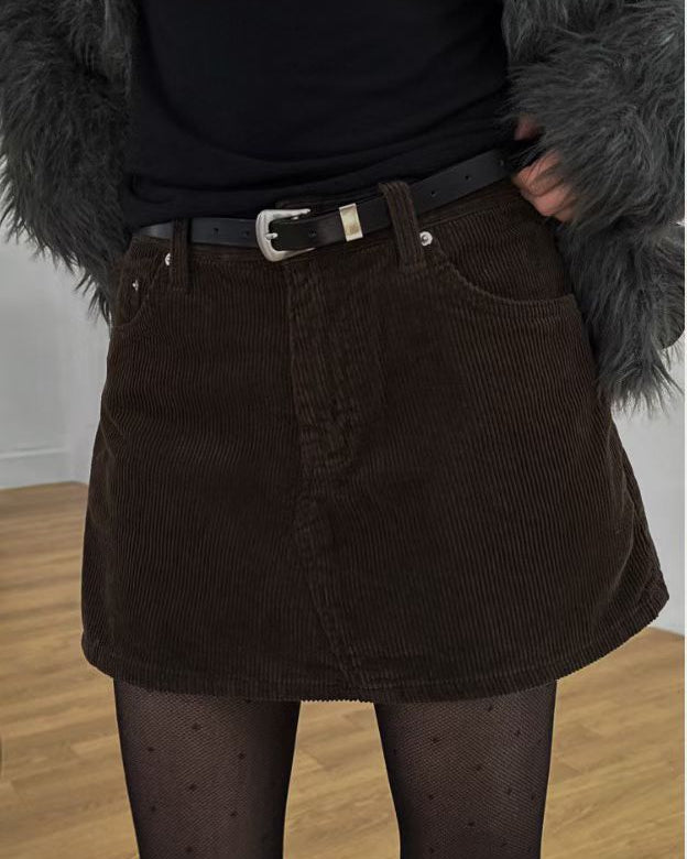 B165 Velour Line Cord Skirt