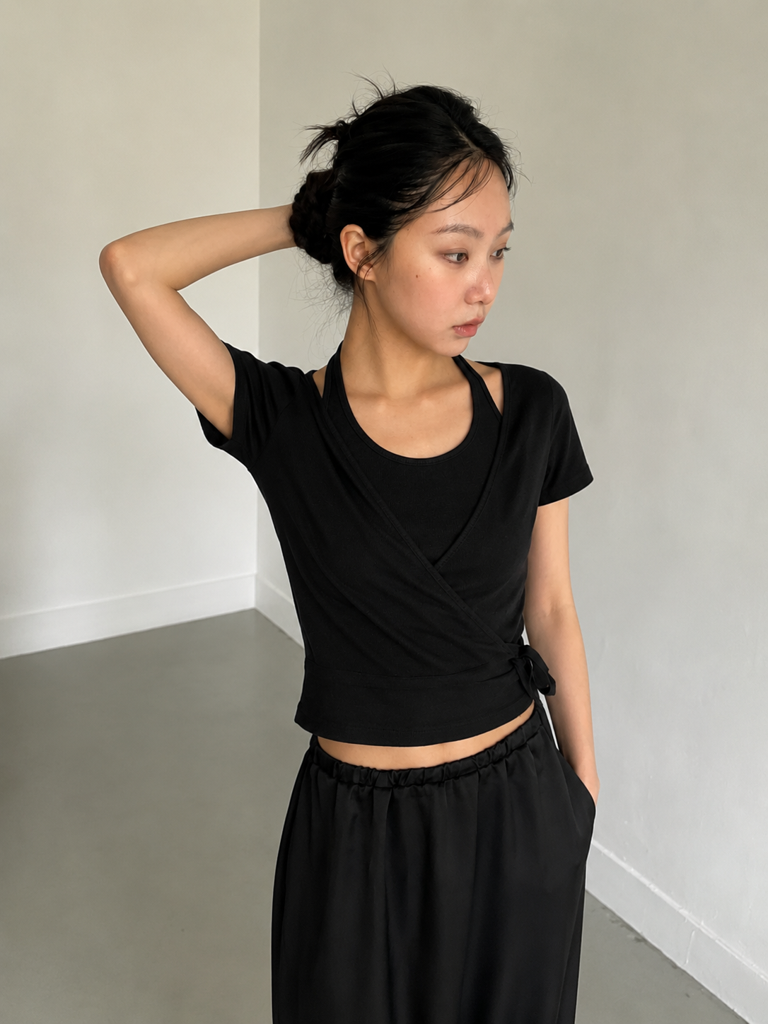 T197 Layers Wrap Tee