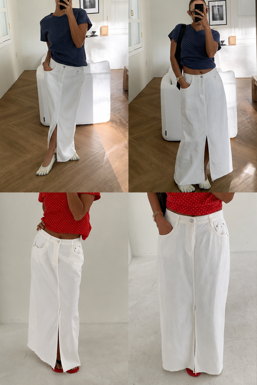 B196 Sunline Denim Skirt