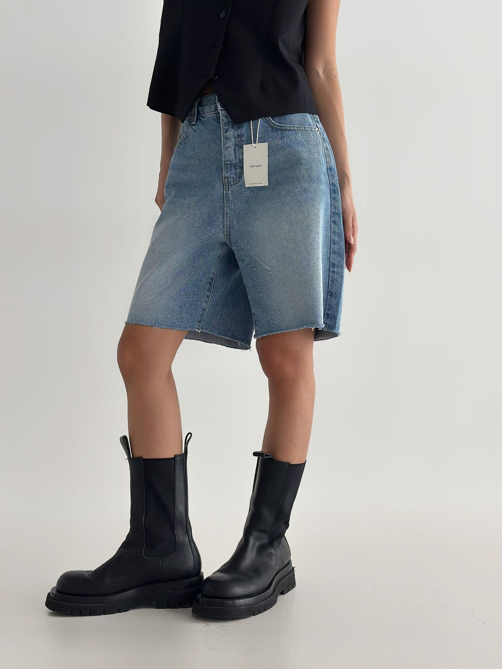 B188 Haze Denim Shorts