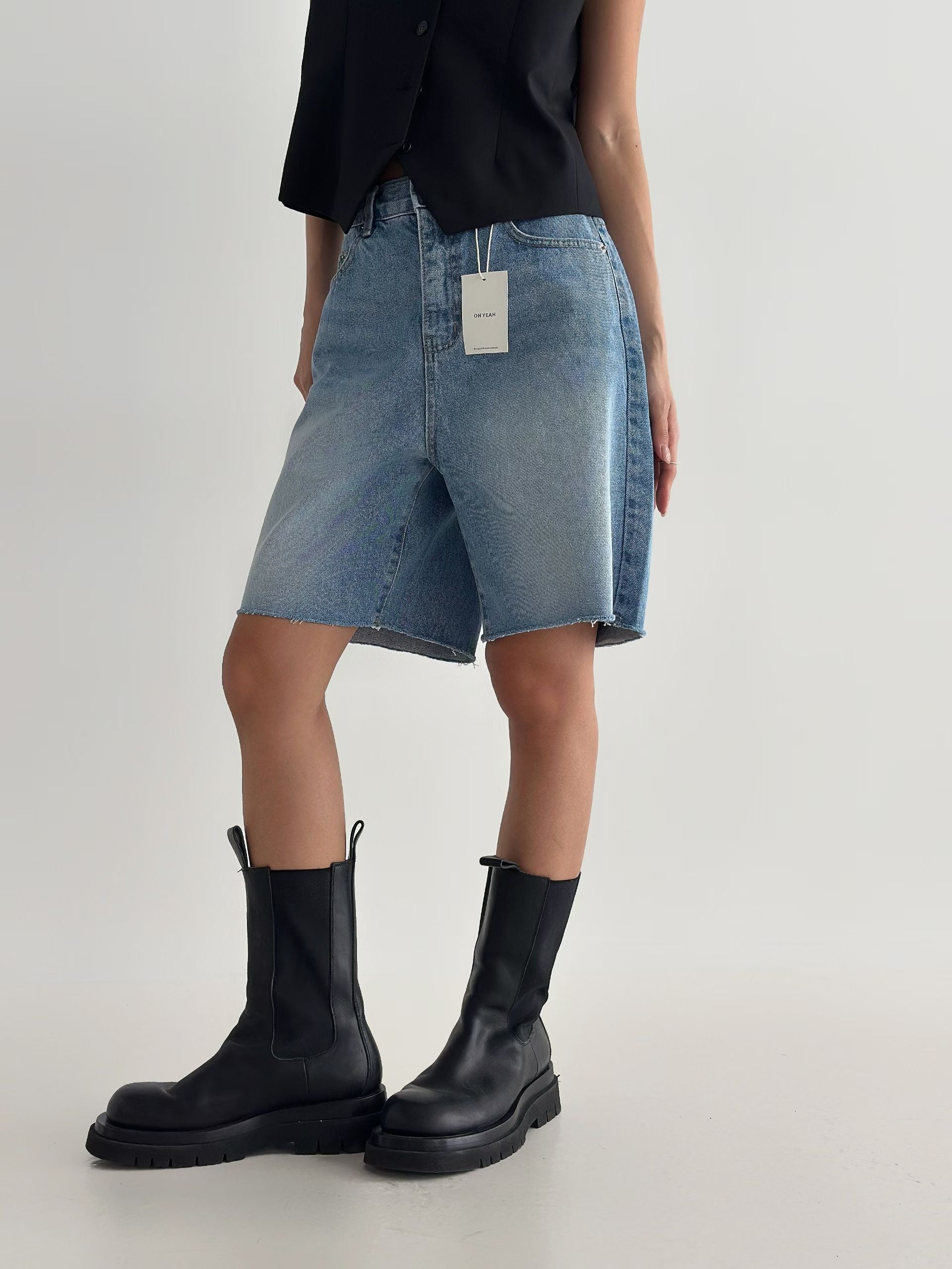 B188 Haze Denim Shorts