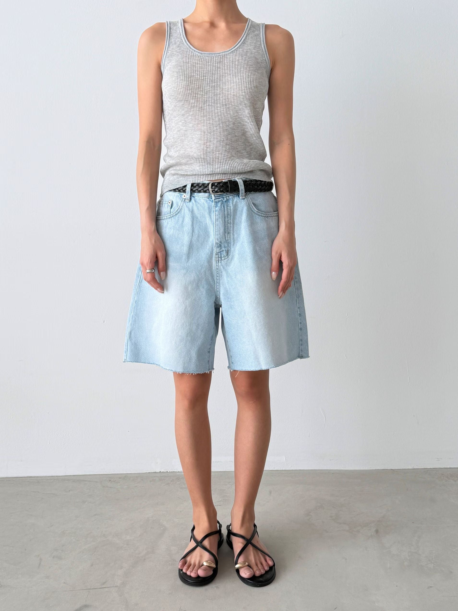 B188 Haze Denim Shorts