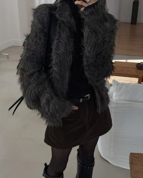 B165 Velour Line Cord Skirt