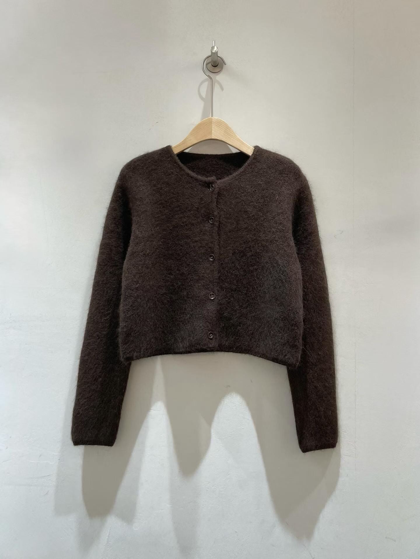 U132 Angora Crop Cardigan