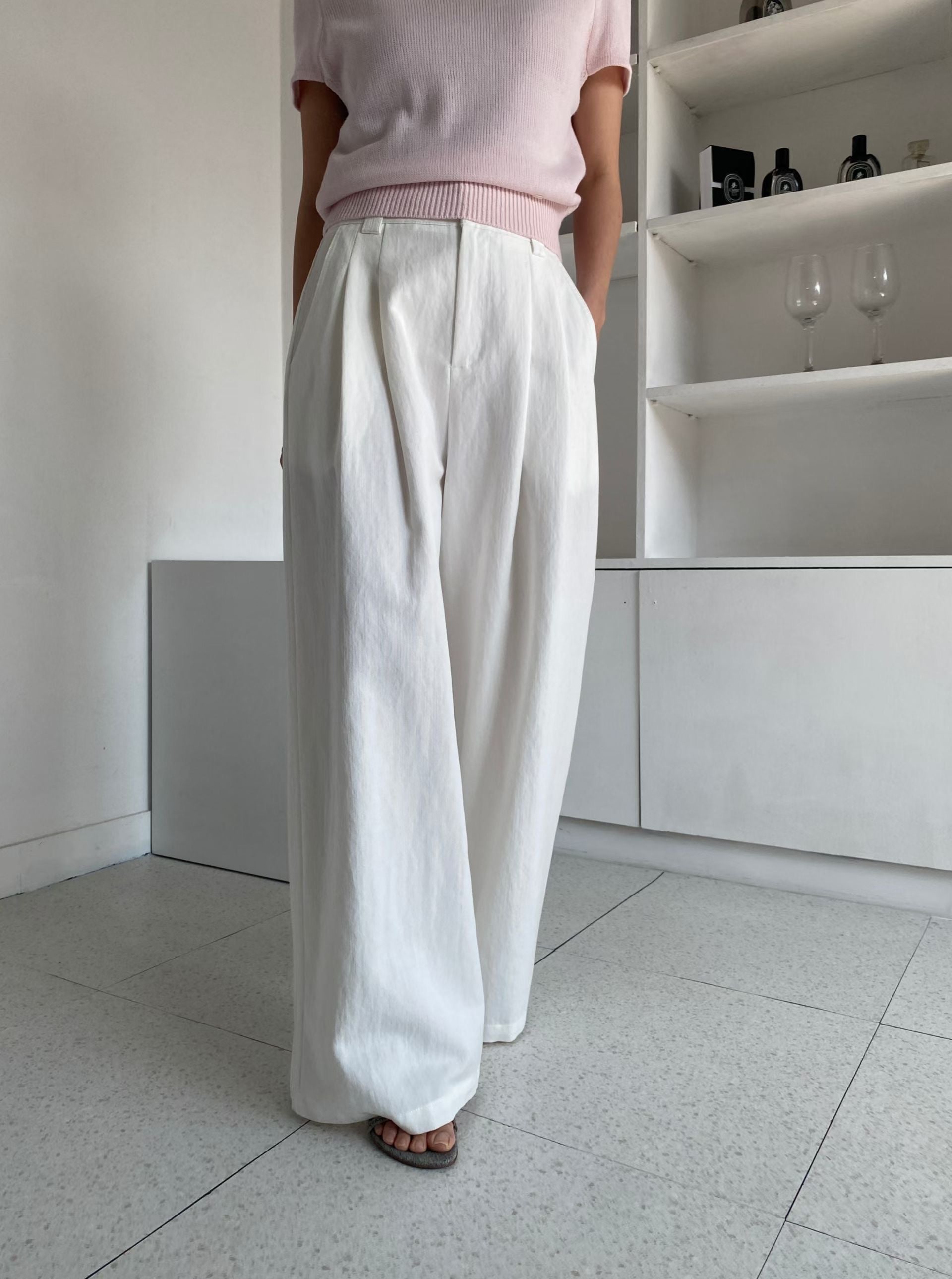 B183 Column Wide Pants