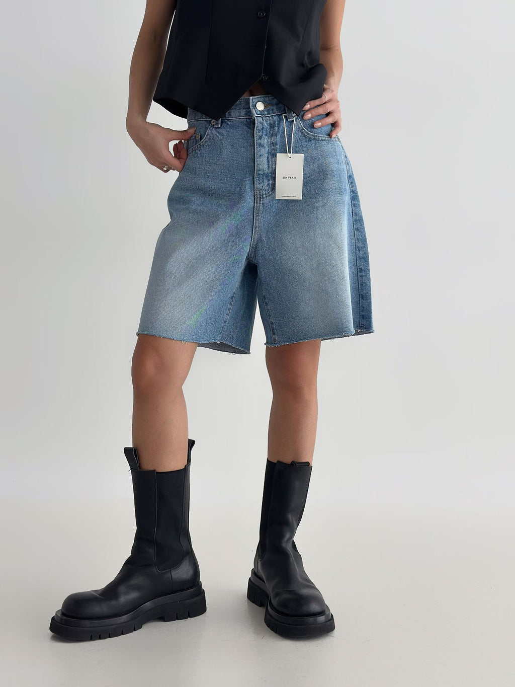 B188 Haze Denim Shorts