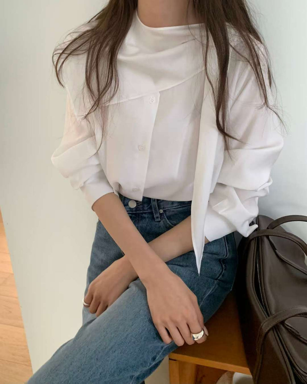 T183 Veil Scarf Blouse