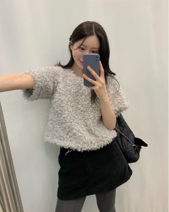 B165 Velour Line Cord Skirt