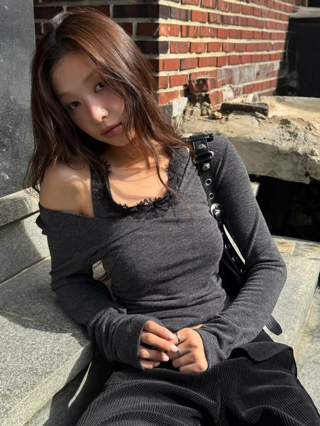 T171 Soft Signal Lace Top