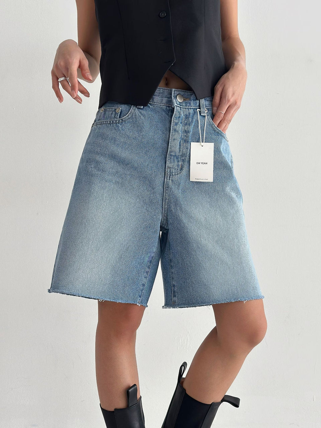 B188 Haze Denim Shorts