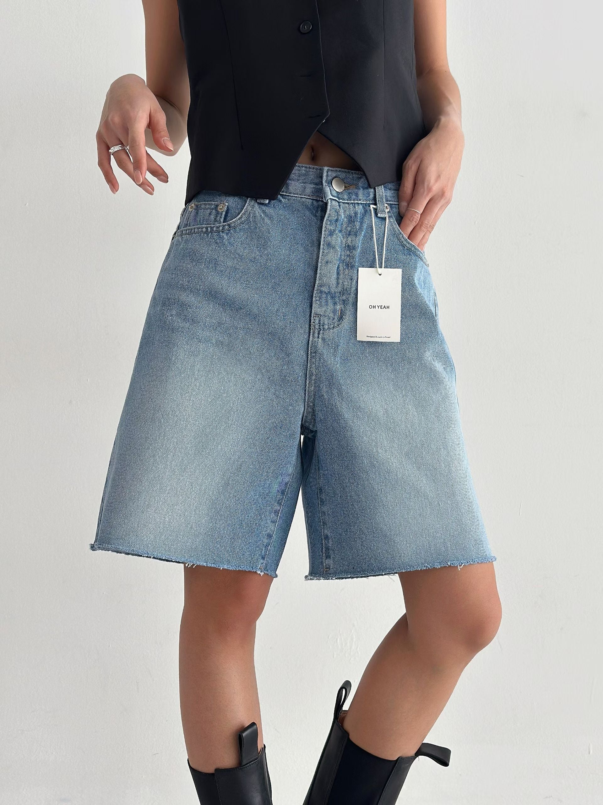 B188 Haze Denim Shorts