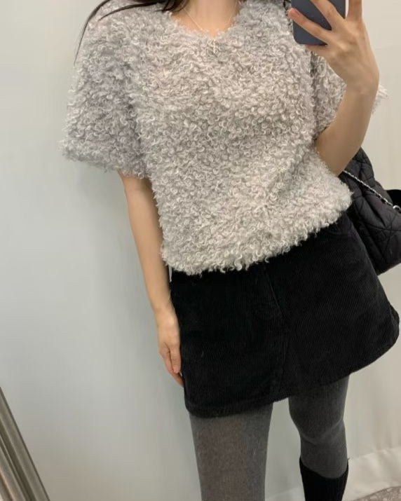 B165 Velour Line Cord Skirt