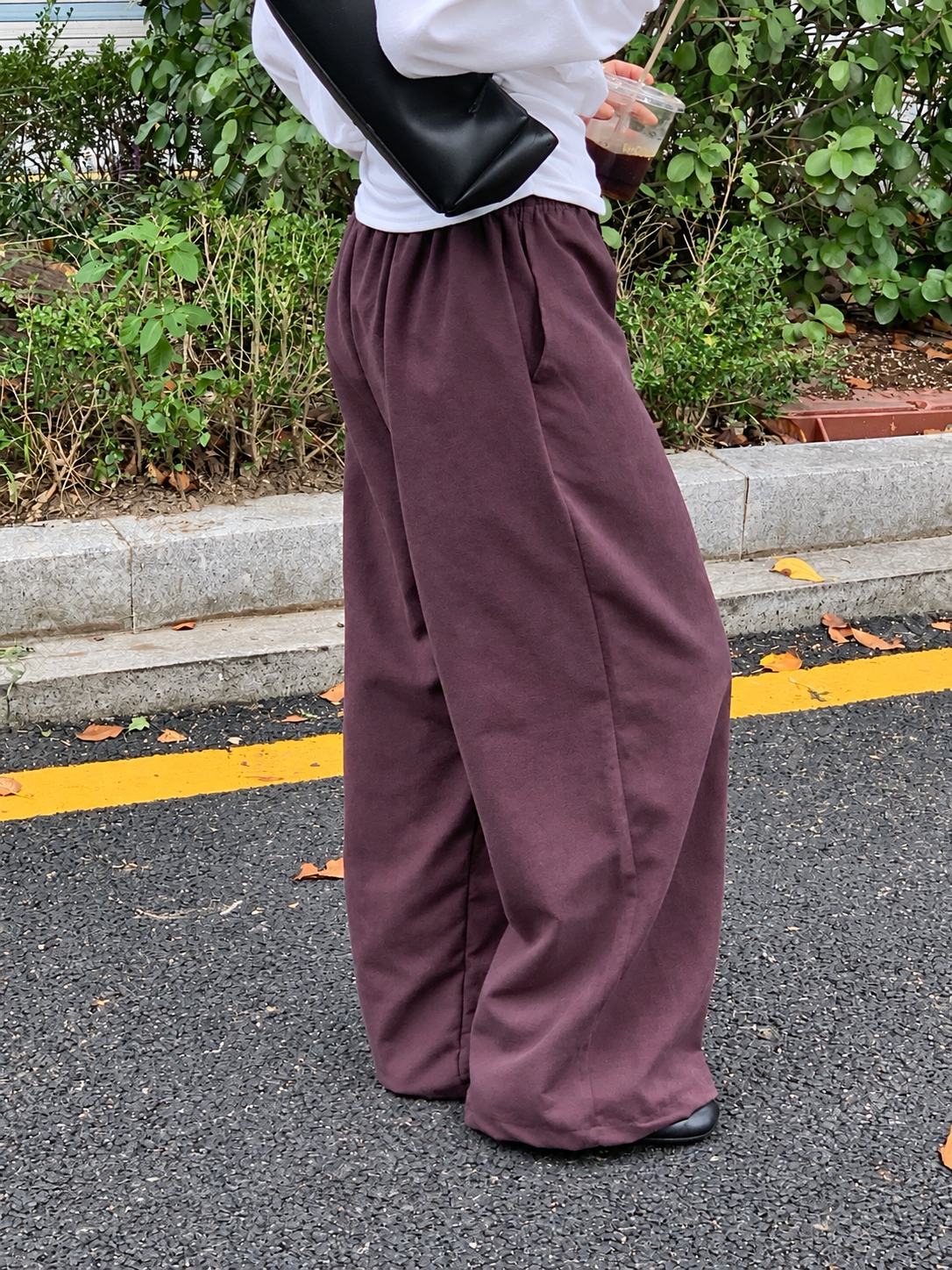B203 Suede Tailored Pants