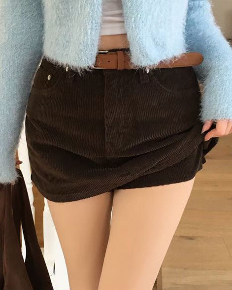 B165 Velour Line Cord Skirt