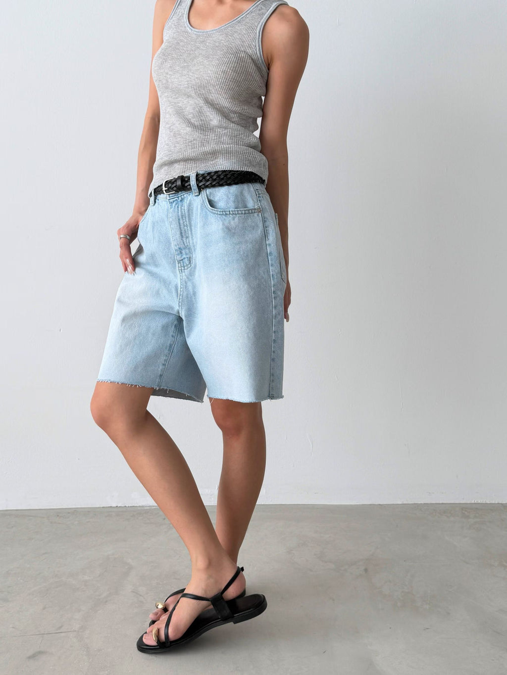 B188 Haze Denim Shorts