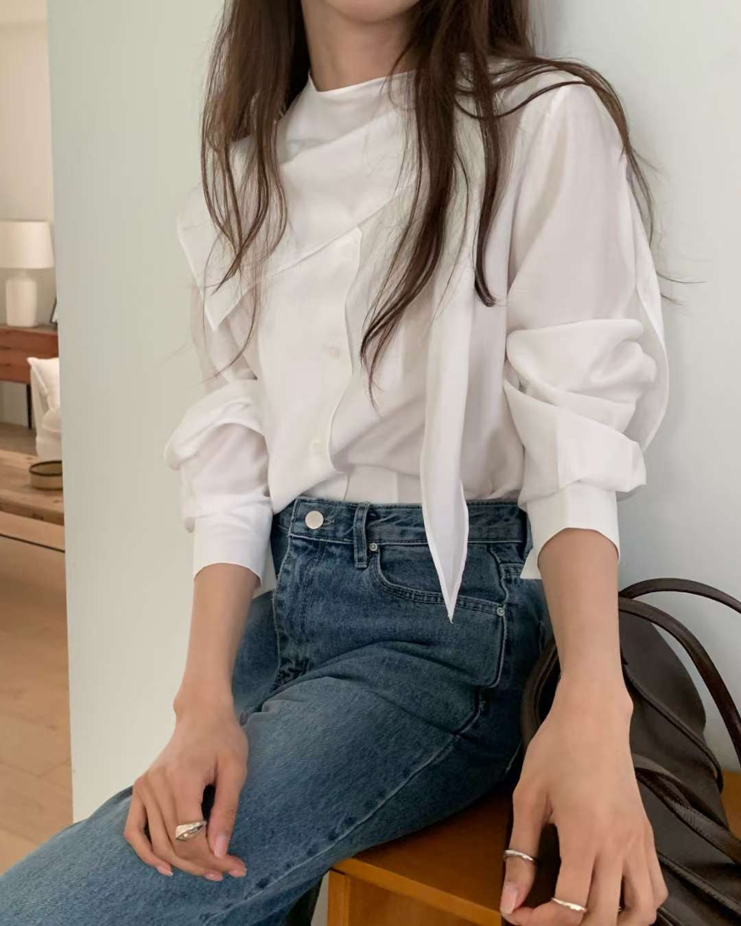 T183 Veil Scarf Blouse