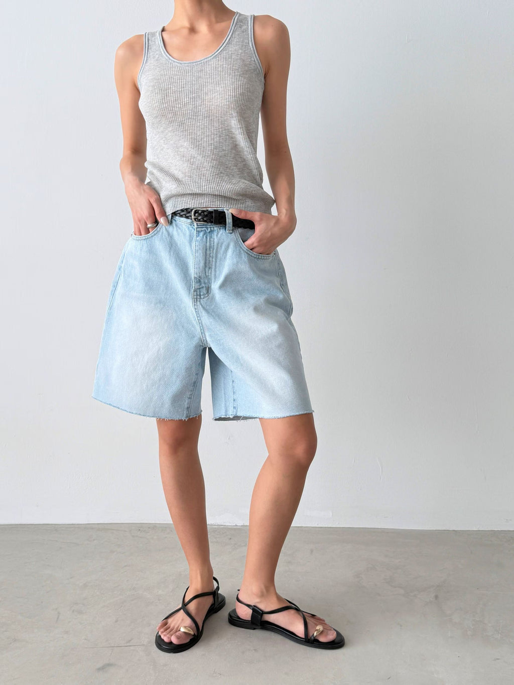 B188 Haze Denim Shorts