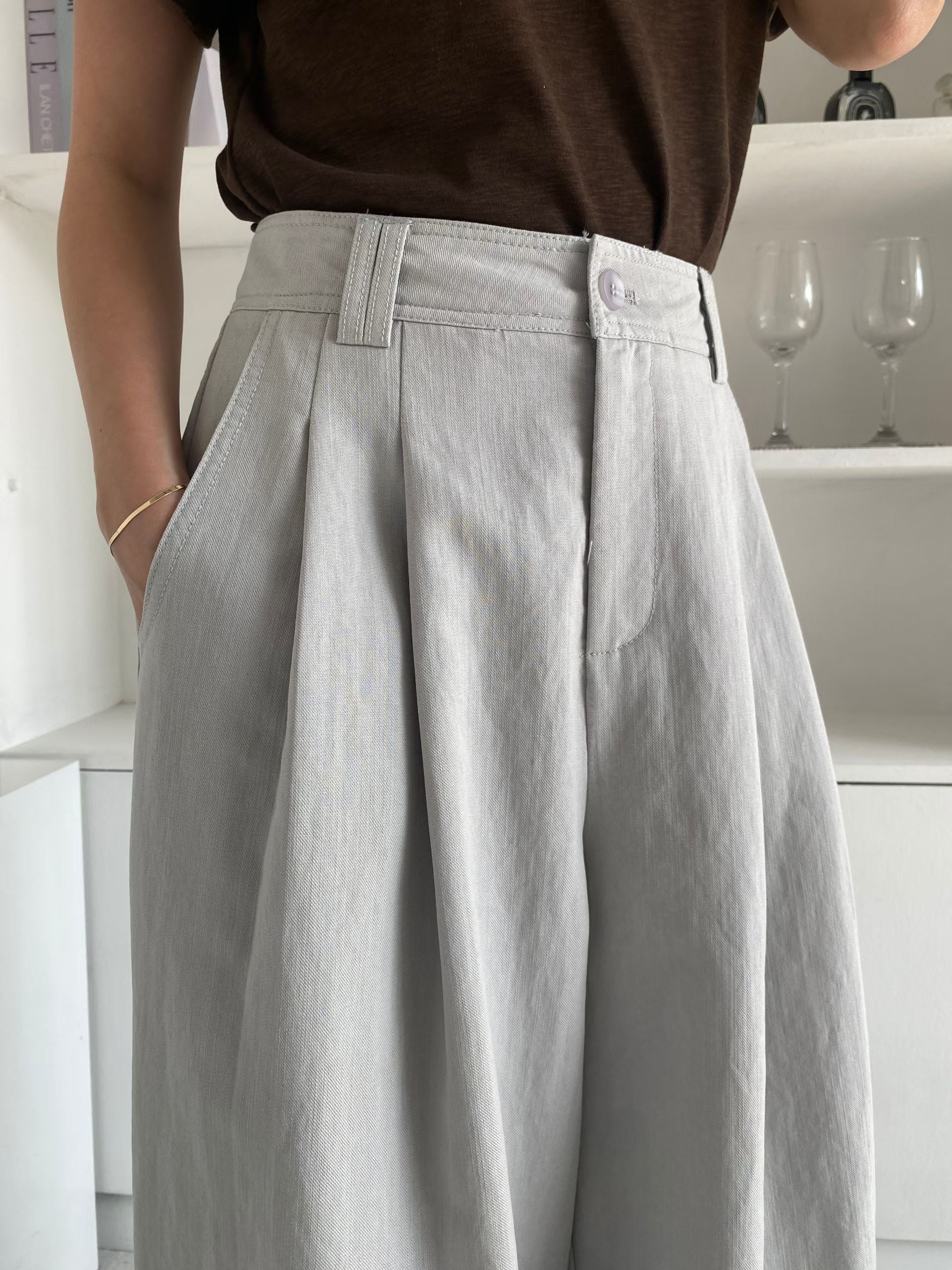 B183 Column Wide Pants