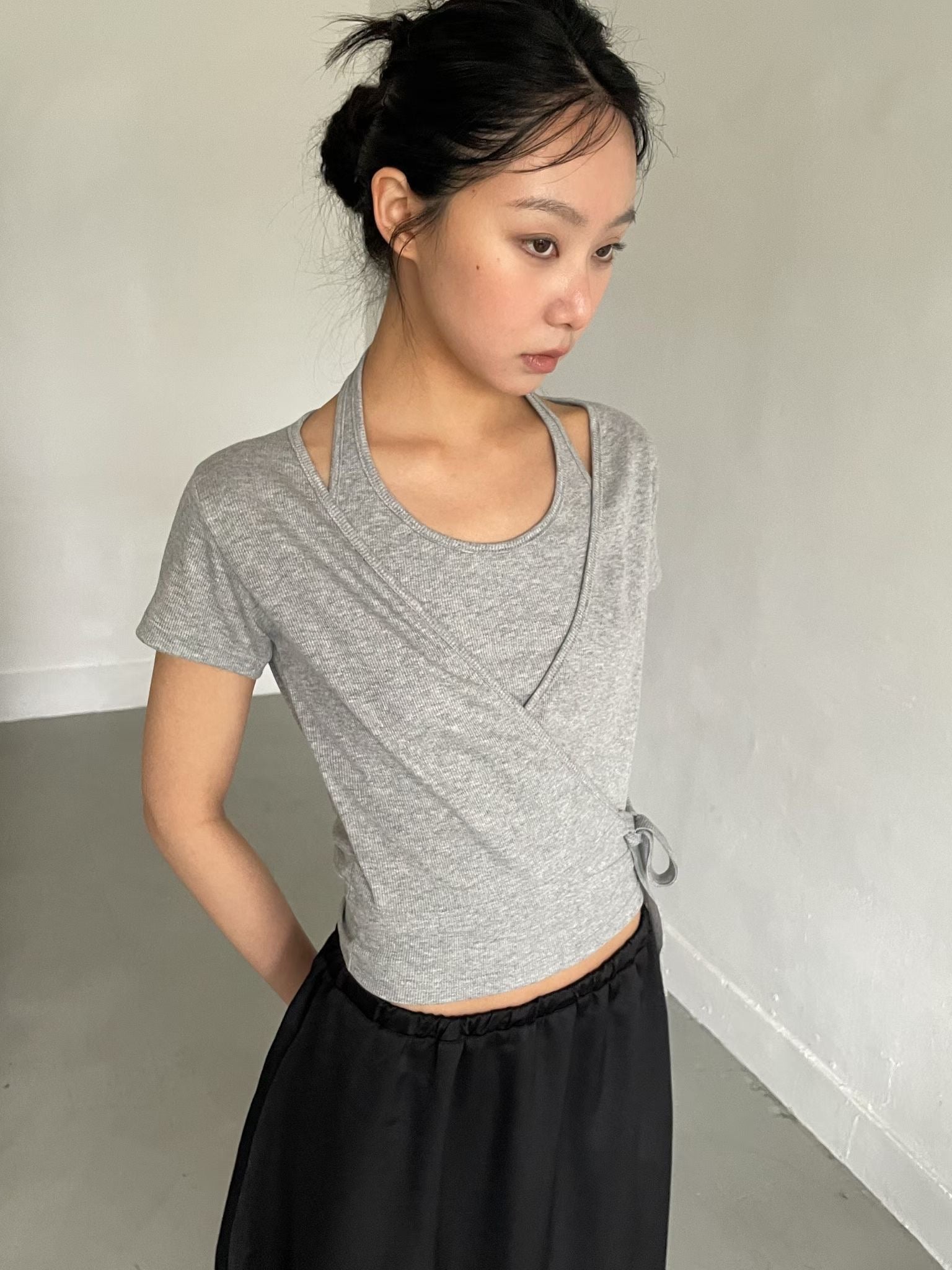 T197 Layers Wrap Tee