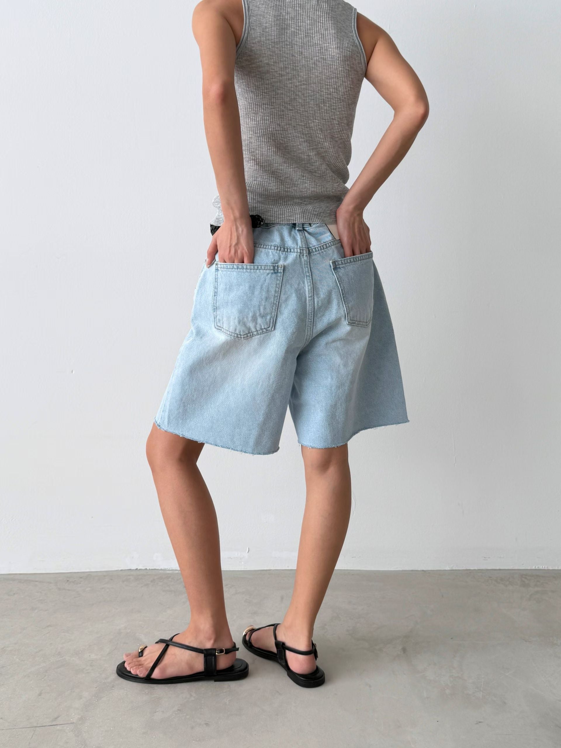 B188 Haze Denim Shorts