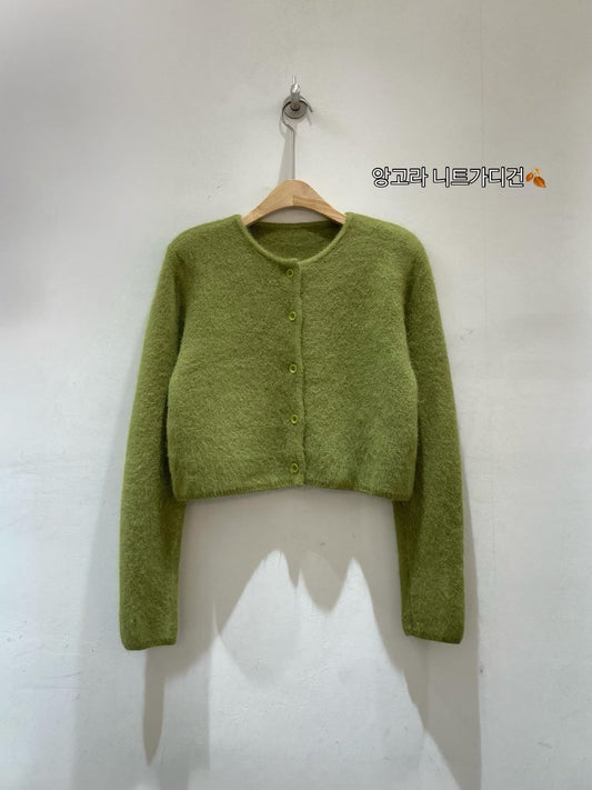 U132 Angora Crop Cardigan
