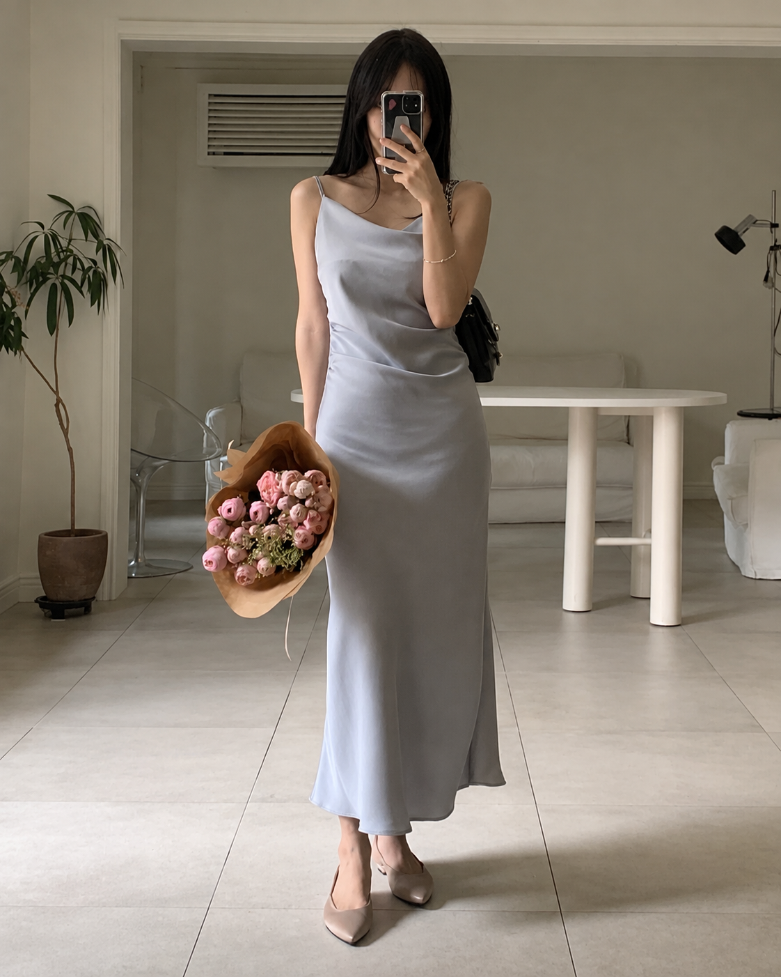 PS115 Satin Form Dress