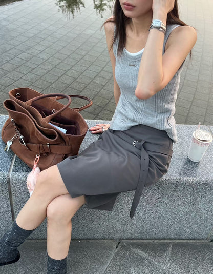 B157 Mono Midi Skirt