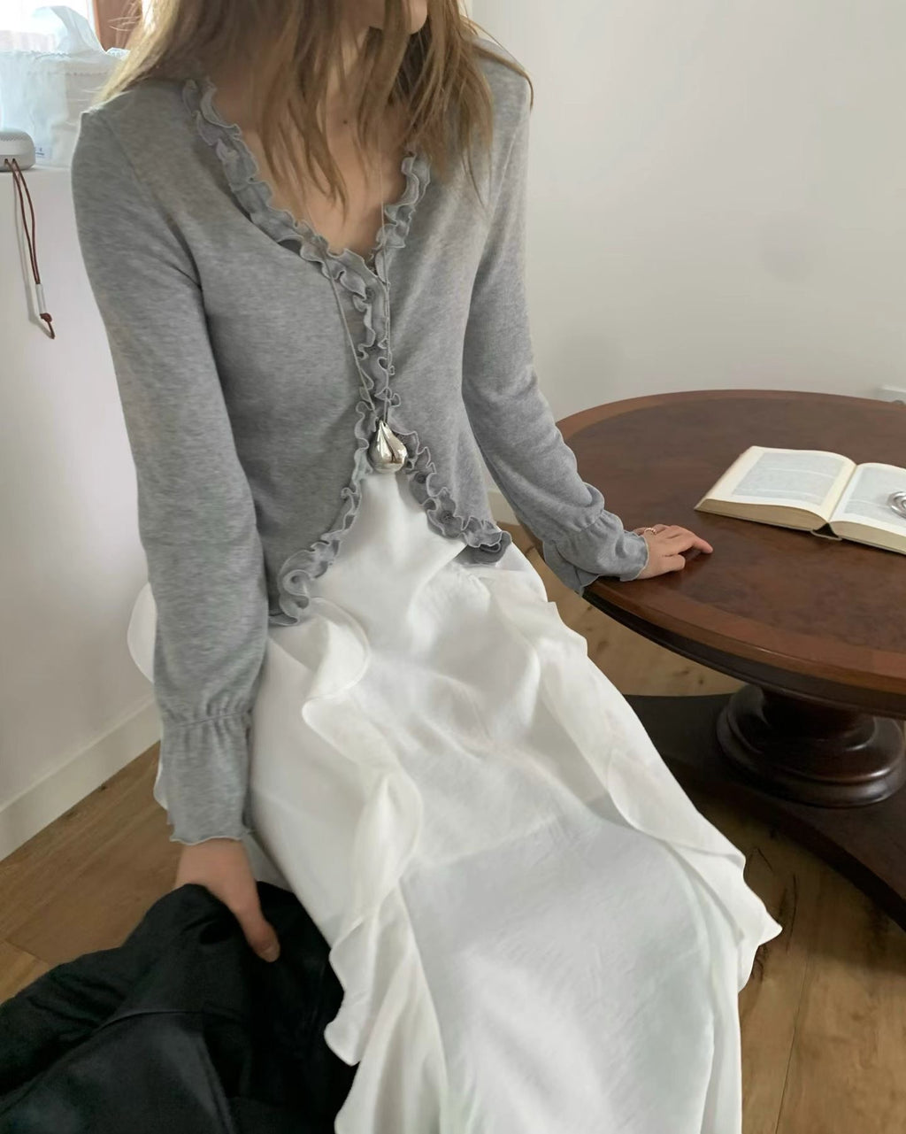 T179 Riot Ruffle Cardigan