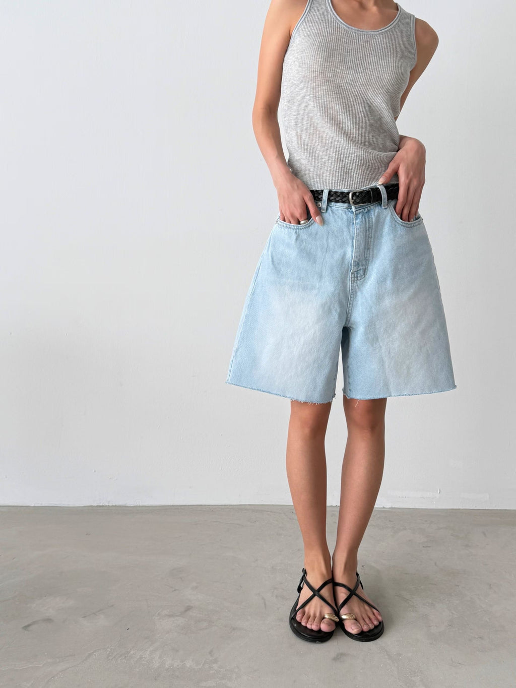 B188 Haze Denim Shorts
