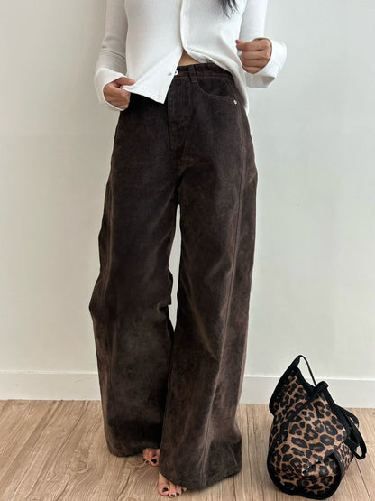 B161 Velvet Wide Pants