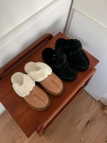 F106 Fuzzy Warm Slippers w/ Strap