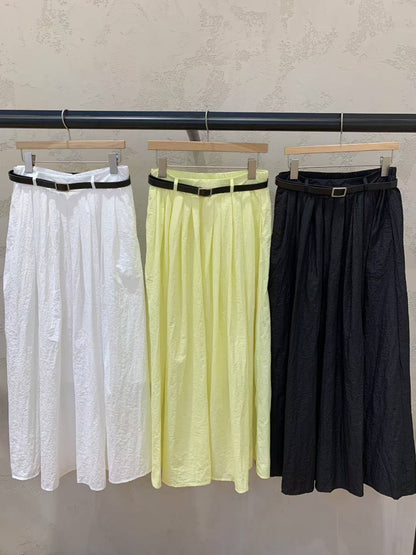 B143 Airy Swing Skirt (w/ belt)