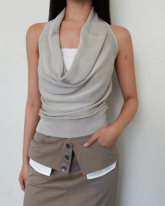 T153 Draped Braid Tank