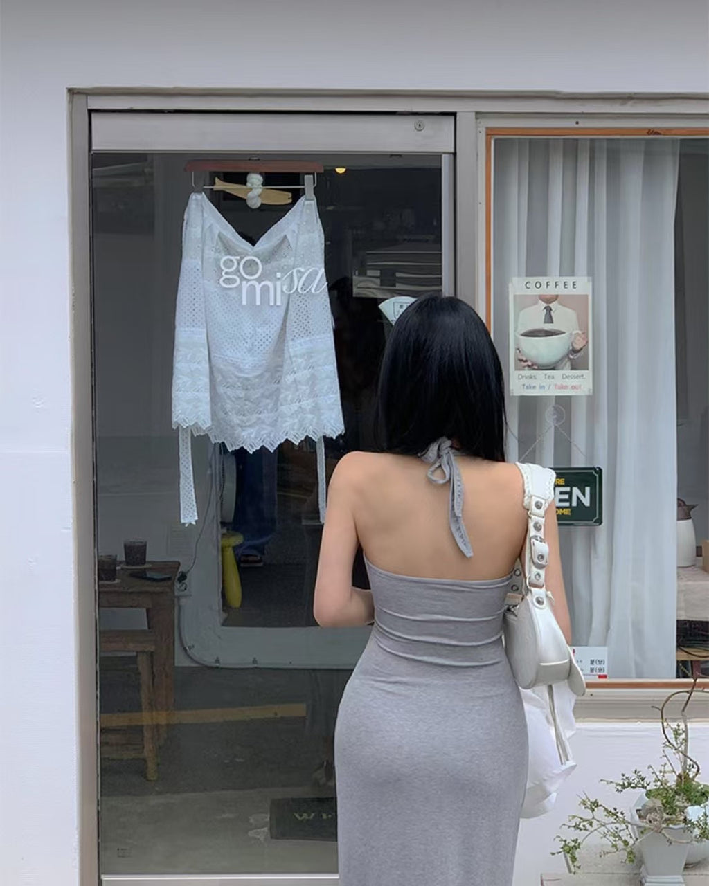 PS108 Bare Back Dress (Display)