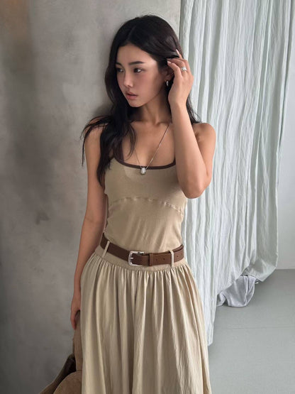 PS107 Coastal Line Dress(w/ belt)