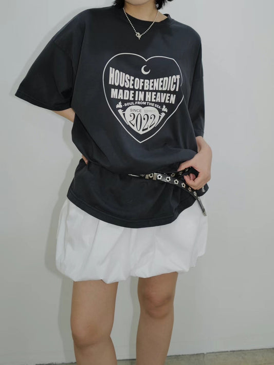 T108 Oversized Vintage Heart Tee