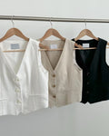 U116 Grace Linen Waistcoat