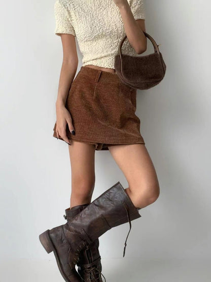 B117 Rustic Corduroy Skort