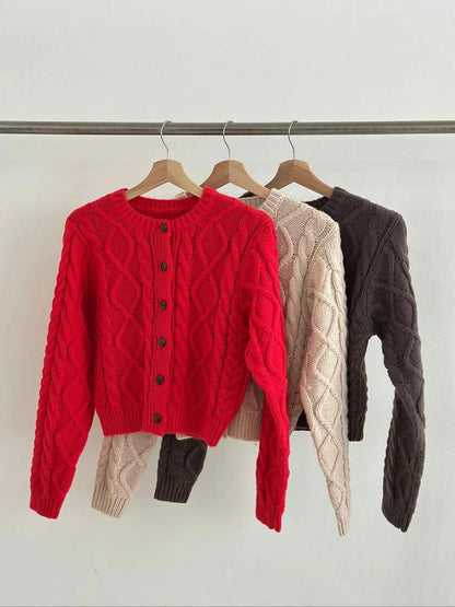 U103 Twist Weave Cardigan