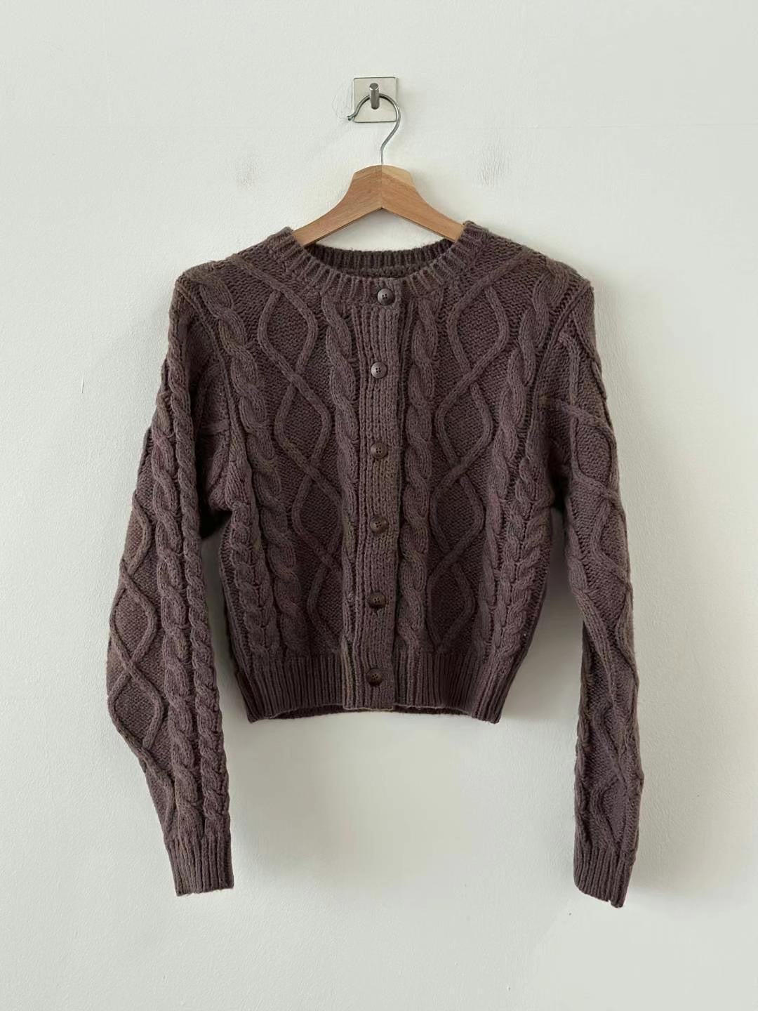 U103 Twist Weave Cardigan