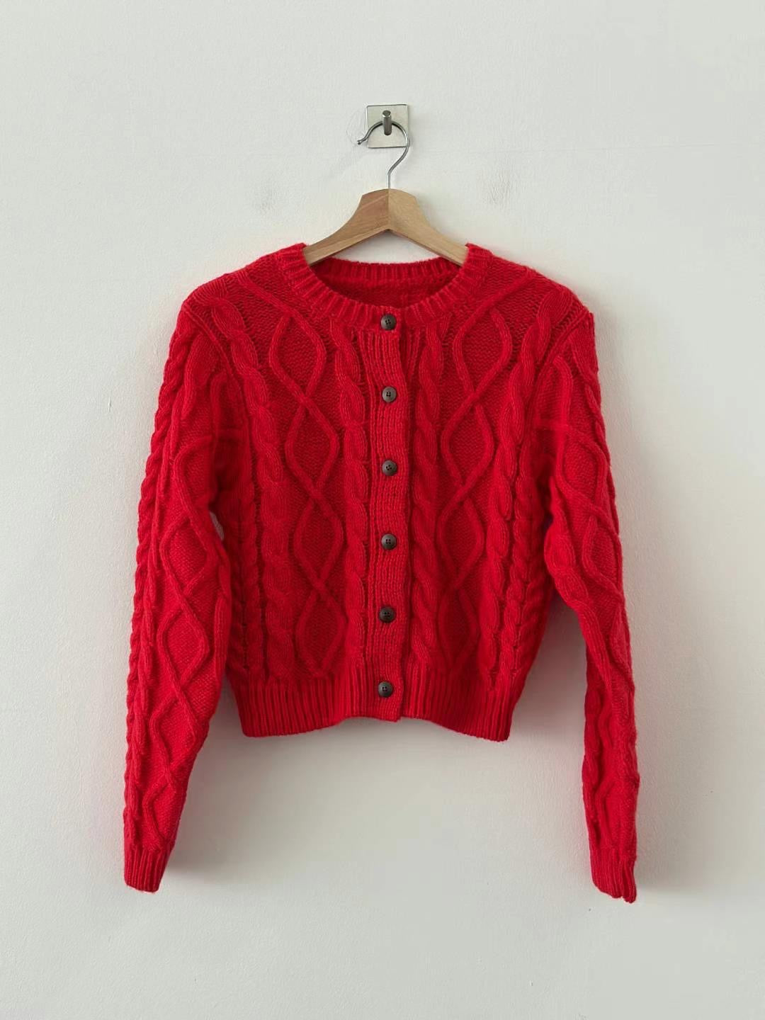 U103 Twist Weave Cardigan