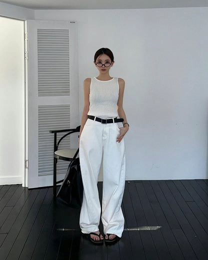 T147 Texture Knit Tank