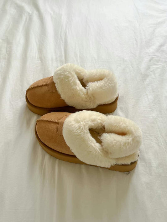 F107 Fuzzy Warm Slippers w/ Strap