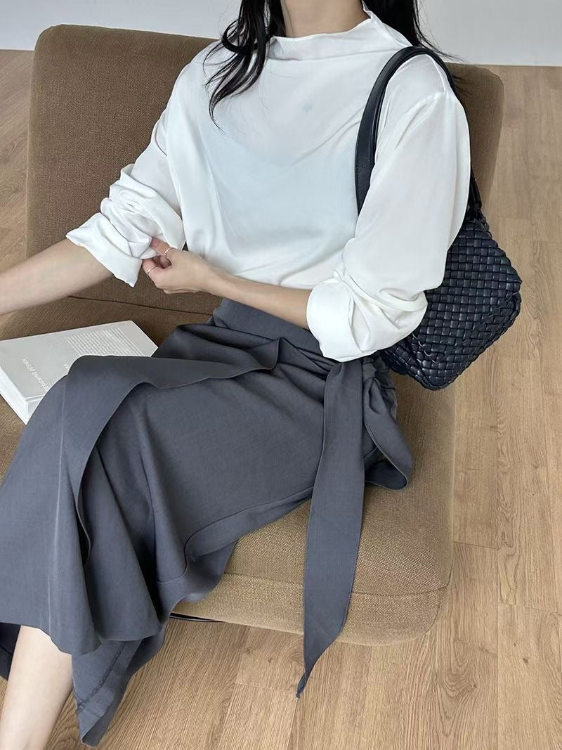 T228 Quiet Drape Satin Top product image 1